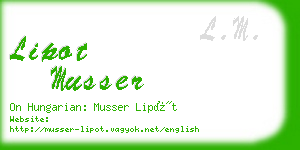 lipot musser business card